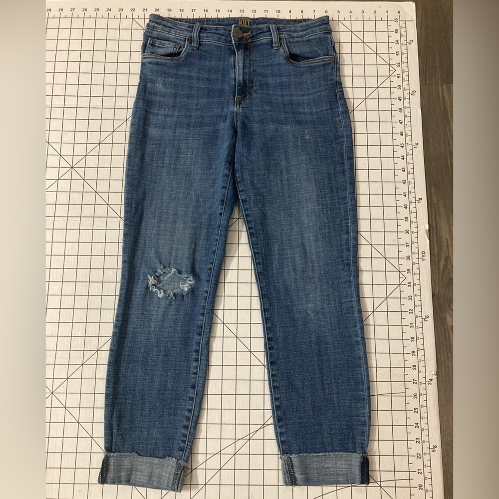Kut From The Kloth‎ Women’s Size 8 High Rise Ankle Straight Leg Jeans